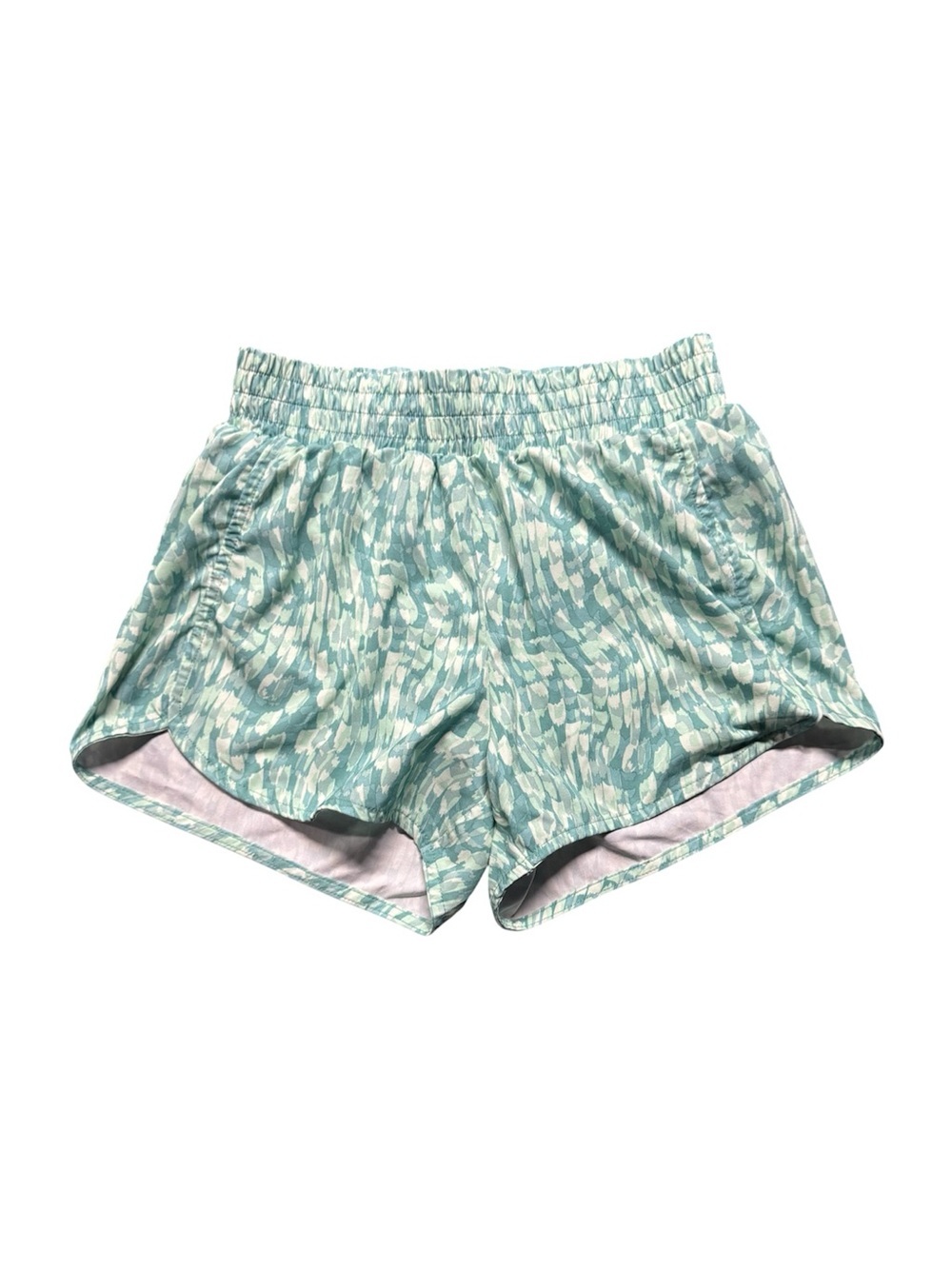 Zella Girls Athletic Running Shorts Mint Green Print Size 10/12